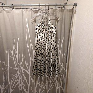Alyn Paige New York halter knee length black/white polka dot dress Size 7/8